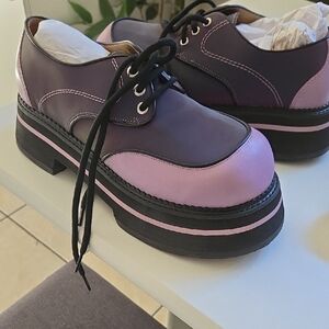 John Fluevog Purple and Pink Women's Loafers